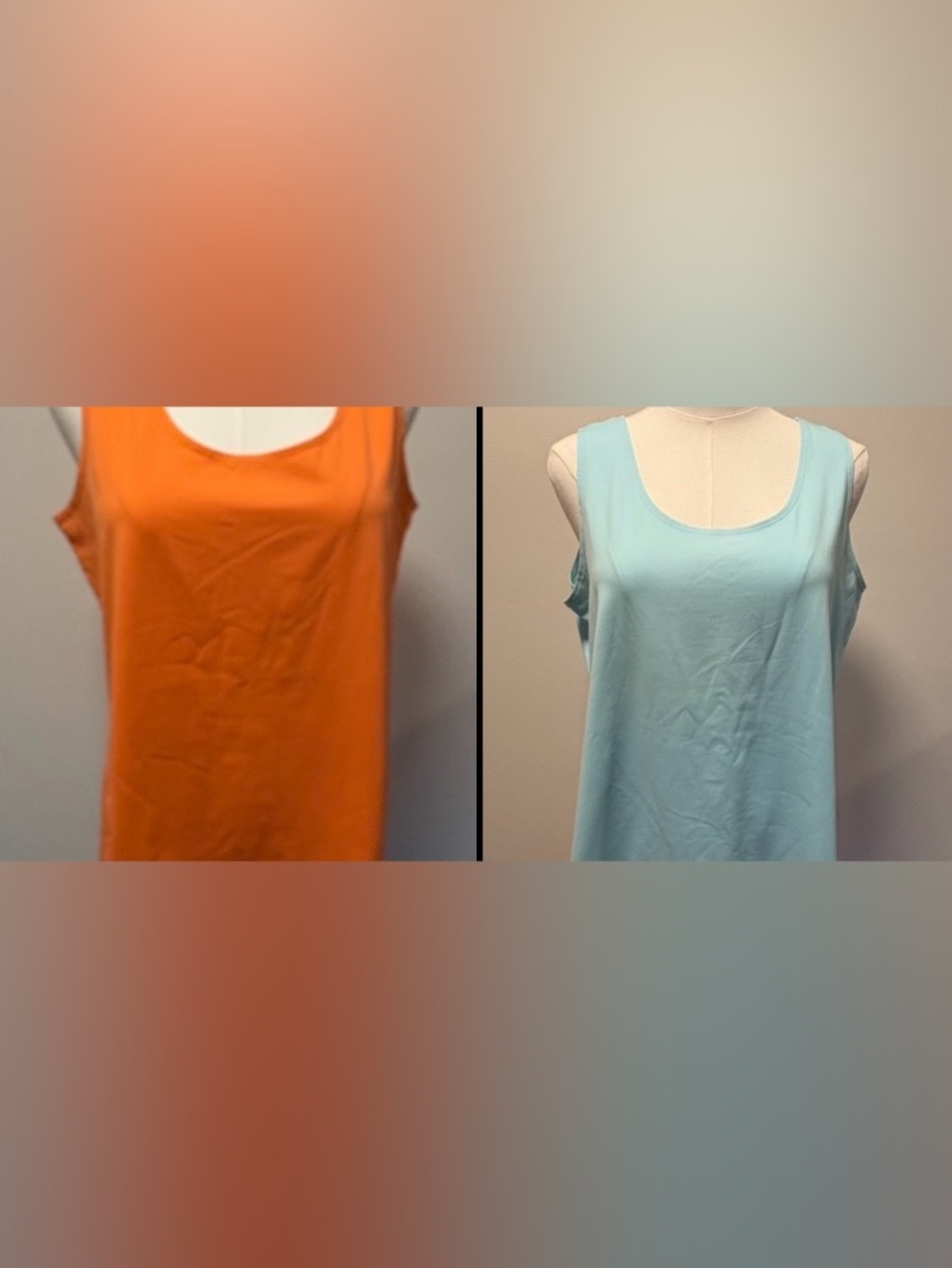Chicos 2 tank top bundle stretchy slight shaping bright colors layering pieces